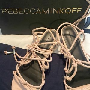 Pink suede gladiator sandal